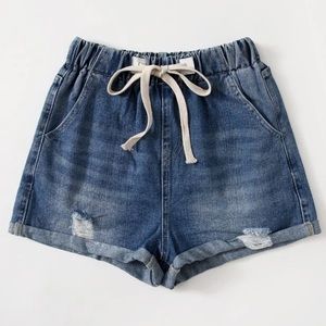 NWT Drawstring Denim Shorts